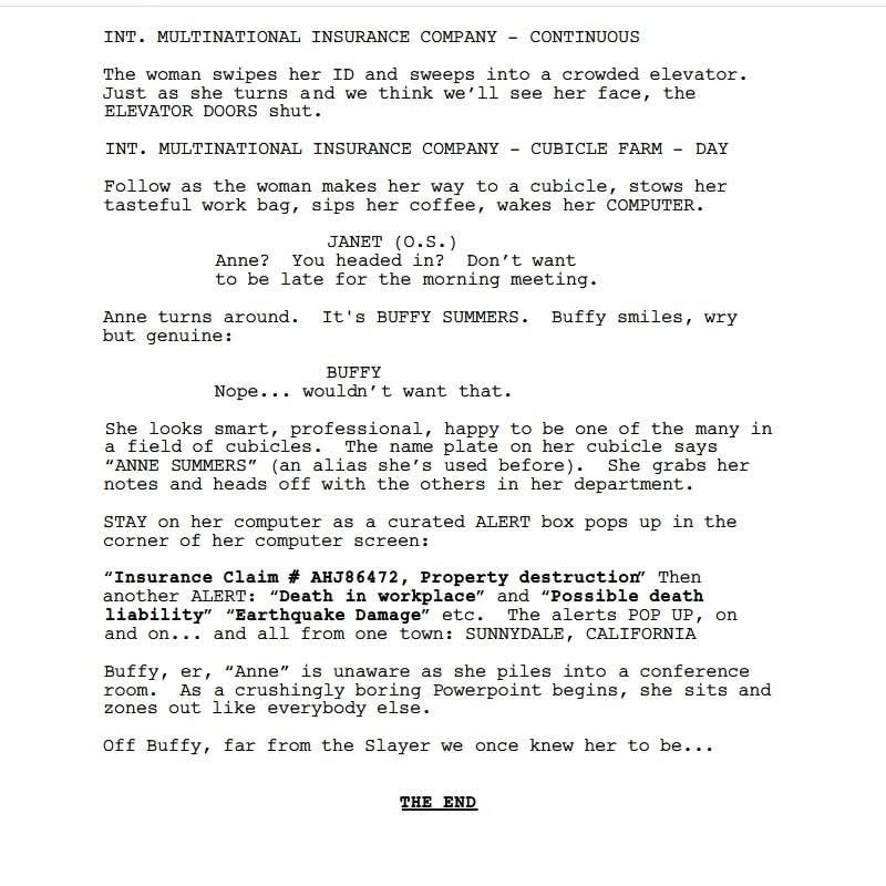 Buffy: New Sunnydale - Il pilot che non vedremo mai