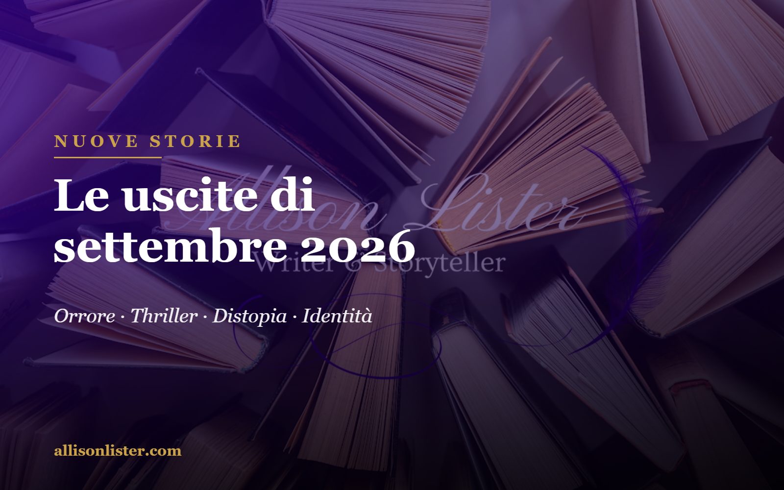 Copertina editoriale: le uscite di libri di settembre 2026 tra orrore, thriller e distopia